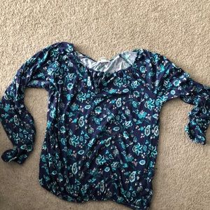 Floral print knit shirts